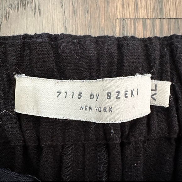 7115 by Szeki Signature Relaxed Tapering Trouser Linen Rayon Blend in Black XL - Picture 5 of 8